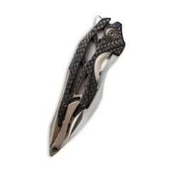WEKNIFE Arrakis Flipper Knife Titanium Handle With Carbon Fiber Inlay (3.45" M390 Blade) 906CF-A -WE KNIFE Shop weknife arrakis flipper knife titanium handle with carbon fiber inlay 345 m390 blade 906cf a 727403