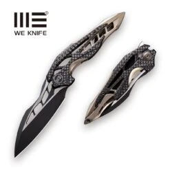 WEKNIFE Arrakis Flipper Knife Titanium Handle With Carbon Fiber Inlay (3.45" M390 Blade) 906CF-B