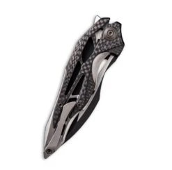 WEKNIFE Arrakis Flipper Knife Titanium Handle With Carbon Fiber Inlay (3.45" M390 Blade) 906CF-D -WE KNIFE Shop weknife arrakis flipper knife titanium handle with carbon fiber inlay 345 m390 blade 906cf d 262061
