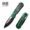 WEKNIFE Baloo Flipper Knife Green Painted Titanium Handle With Shredded Carbon Fiber Inlay (3.31" Black Stonewashed CPM 20CV Blade, Satin Flat) WE21033-6 -WE KNIFE Shop weknife baloo flipper knife green painted titanium handle with shredded carbon fiber inlay 331 black stonewashed cpm 20cv blade satin flat we21033 6 675496