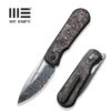 WEKNIFE Baloo Flipper Knife Titanium Handle With Carbon Fiber Inlay (3.31" Hakkapella Damasteel) WE21033-DS1 -WE KNIFE Shop weknife baloo flipper knife titanium handle with carbon fiber inlay 331 hakkapella damasteel we21033 ds1 908348