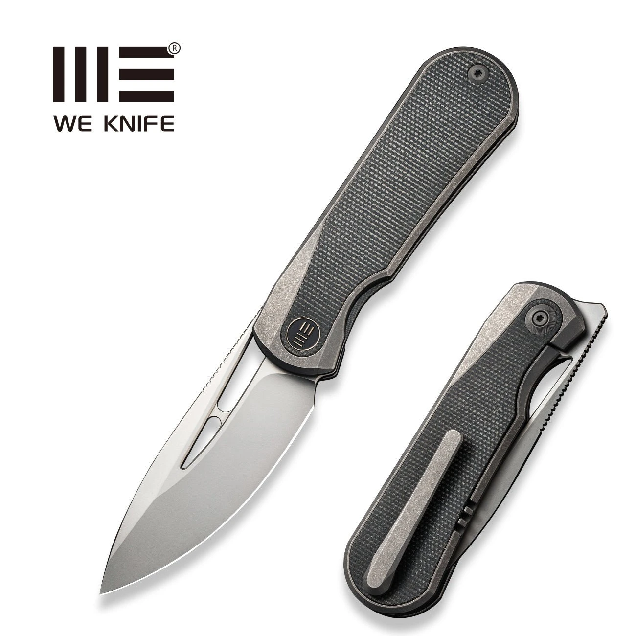 WEKNIFE Baloo Flipper Knife Titanium Handle With Micarta Inlay (3.31" CPM 20CV) WE21033-4 3 WEKNIFE Baloo Flipper Knife Titanium Handle With Micarta Inlay (3.31" CPM 20CV) WE21033-4