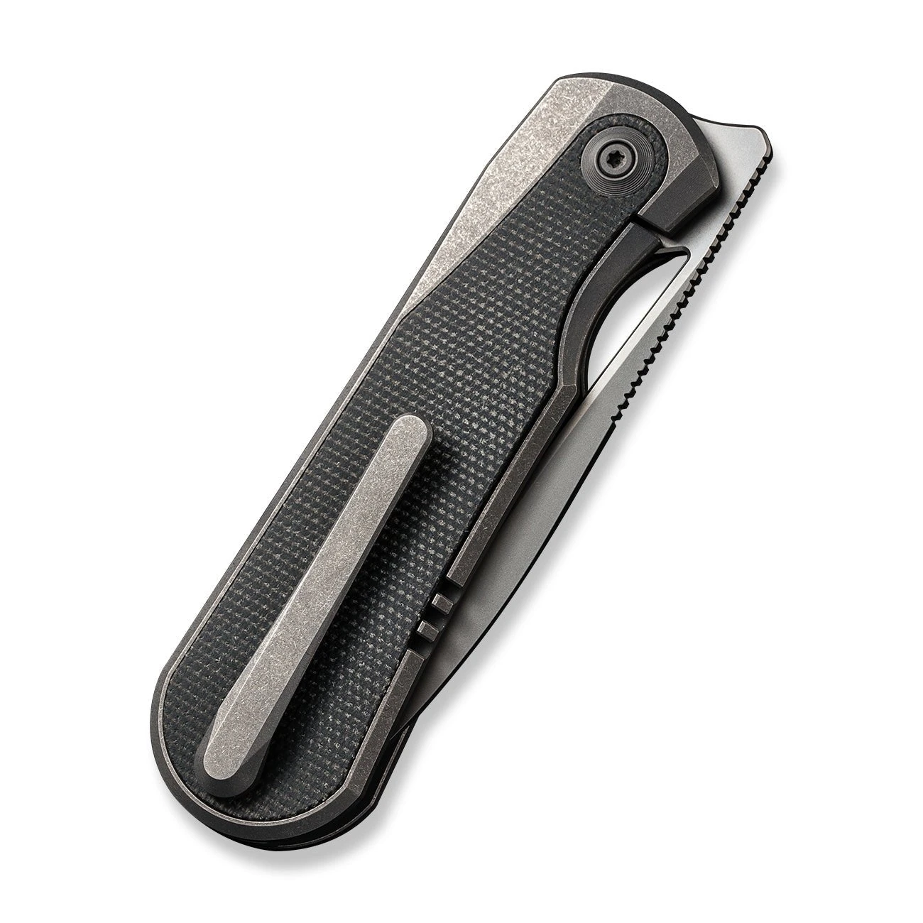 WEKNIFE Baloo Flipper Knife Titanium Handle With Micarta Inlay (3.31" CPM 20CV) WE21033-4 9 WEKNIFE Baloo Flipper Knife Titanium Handle With Micarta Inlay (3.31" CPM 20CV) WE21033-4 - Image 7