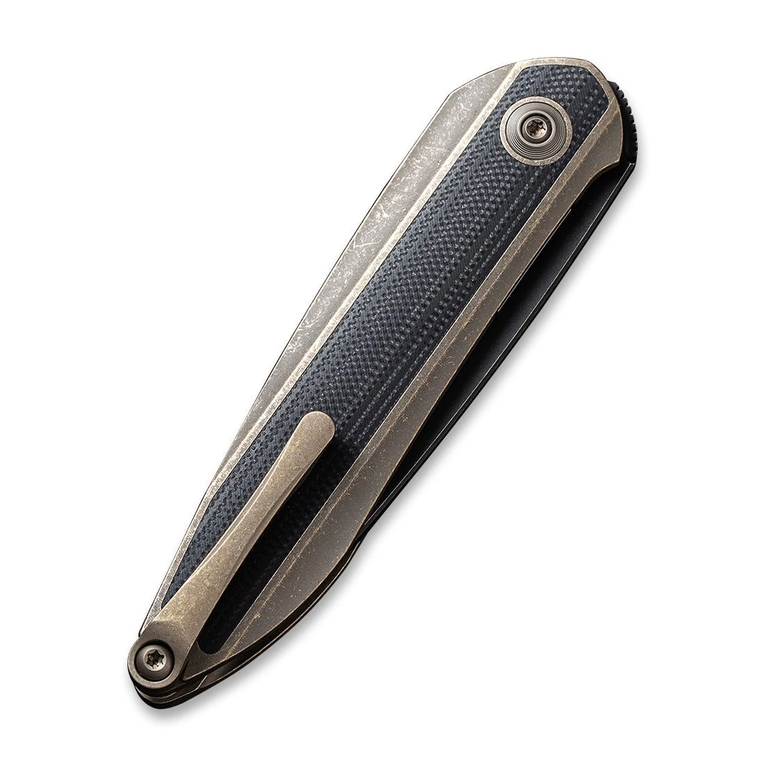 WEKNIFE Black Void Opus Front Flipper Knife Titanium Handle With G10 Inlay (2.84" CPM 20CV Blade) 2010C 8 WEKNIFE Black Void Opus Front Flipper Knife Titanium Handle With G10 Inlay (2.84" CPM 20CV Blade) 2010C - Image 6