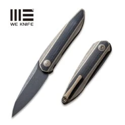 WEKNIFE Black Void Opus Front Flipper Knife Titanium Handle With G10 Inlay (2.84" CPM 20CV Blade) 2010C