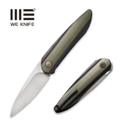 WEKNIFE Black Void Opus Front Flipper Knife Titanium Handle With G10 Inlay (2.84" CPM 20CV Blade) 2010V-2