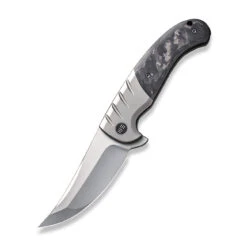 WEKNIFE Curvaceous Flipper Knife Titanium Handle With Carbon Fiber Inlay (3.70" CPM 20CV Blade) WE20012-1 -WE KNIFE Shop weknife curvaceous flipper knife titanium handle with carbon fiber inlay 370 cpm 20cv blade we20012 1 889622