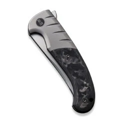 WEKNIFE Curvaceous Flipper Knife Titanium Handle With Carbon Fiber Inlay (3.70" CPM 20CV Blade) WE20012-1 -WE KNIFE Shop weknife curvaceous flipper knife titanium handle with carbon fiber inlay 370 cpm 20cv blade we20012 1 987500