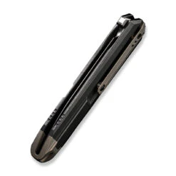 WEKNIFE Diatomic Flipper Knife Titanium Handle (3.78" CPM 20CV Blade) WE22032-3 -WE KNIFE Shop weknife diatomic flipper knife black titanium handle bronze endcap 378 polished bead blasted cpm 20cv blade we22032 3 636844