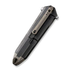 WEKNIFE Diatomic Flipper Knife Titanium Handle (3.78" CPM 20CV Blade) WE22032-3 -WE KNIFE Shop weknife diatomic flipper knife black titanium handle bronze endcap 378 polished bead blasted cpm 20cv blade we22032 3 948508