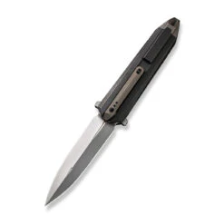 WEKNIFE Diatomic Flipper Knife Titanium Handle (3.78" CPM 20CV Blade) WE22032-3 -WE KNIFE Shop weknife diatomic flipper knife black titanium handle bronze endcap 378 polished bead blasted cpm 20cv blade we22032 3 968275