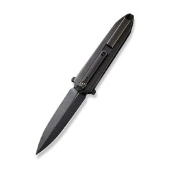 WEKNIFE Diatomic Flipper Knife Titanium Handle (3.78" CPM 20CV Blade) WE22032-1 -WE KNIFE Shop weknife diatomic flipper knife bronze black titanium handle endcap 378 black stonewashed cpm 20cv blade we22032 1 520584