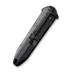 WEKNIFE Diatomic Flipper Knife Titanium Handle (3.78" CPM 20CV Blade) WE22032-4 -WE KNIFE Shop weknife diatomic flipper knife etching pattern black stonewashed titanium handle endcap 378 etching pattern black stonewashed cpm 20cv blade we22032 4 791186