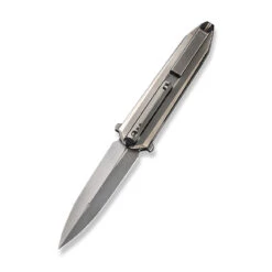 WEKNIFE Diatomic Flipper Knife Titanium Handle (3.78" CPM 20CV Blade) WE22032-2 -WE KNIFE Shop weknife diatomic flipper knife polished bead blasted titanium handle endcap 378 polished bead blasted cpm 20cv blade we22032 2 269694