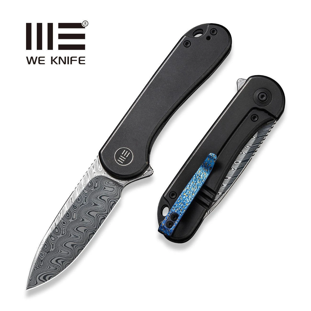 WEKNIFE Elementum Flipper Knife Titanium Handle (2.96" Hakkapella Damasteel Blade) WE18062X-DS1 3 WEKNIFE Elementum Flipper Knife Titanium Handle (2.96" Hakkapella Damasteel Blade) WE18062X-DS1