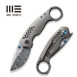 WEKNIFE Envisage Front Flipper Knife Titanium Handle (2.42" Damasteel Blade) WE22013-DS1