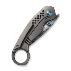WEKNIFE Envisage Front Flipper Knife Titanium Handle (2.42" Damasteel Blade) WE22013-DS1 -WE KNIFE Shop weknife envisage front flipper knife gray titanium handle 242 hakkapella damasteel blade we22013 ds1 727760