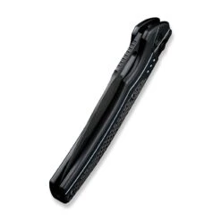 WEKNIFE Exciton Flipper & Button Lock Knife Titanium Handle With Carbon Fiber Integral Spacer (3.68" CPM 20CV Blade) WE22038A-2 -WE KNIFE Shop weknife exciton flipper button lock knife black titanium handle with twill carbon fiber integral spacer 368 black stonewashed bevels black brushed flats cpm 20c 179860