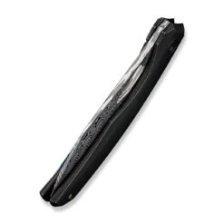 WEKNIFE Ignio Flipper & Thumb Hole Knife Black Titanium Handle (3.3" Hakkapella Damasteel Blade) WE22042B-DS1 -WE KNIFE Shop weknife ignio flipper thumb hole knife black titanium handle 33 hakkapella damasteel blade we22042b ds1 851099