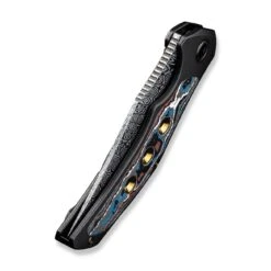 WEKNIFE Magnetron Flipper Knife Titanium Handle With Carbon Fiber Inlay (3.76" Damasteel Blade) WE18058-DS1 -WE KNIFE Shop weknife magnetron flipper knife black titanium handle with nebula fat carbon fiber inlay 376 heimskringla damasteel blade we18058 ds1 172242