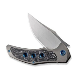 WEKNIFE Magnetron Flipper Knife Titanium Handle With Carbon Fiber Inlay (3.76" CPM 20CV Blade) WE18058-1 -WE KNIFE Shop weknife magnetron flipper knife gray titanium handle with aluminum foil carbon fiber inlay 376 hand rubbed satin cpm 20cv blade we18058 1 484606