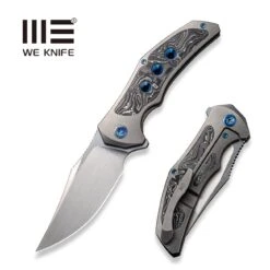 WEKNIFE Magnetron Flipper Knife Titanium Handle With Carbon Fiber Inlay (3.76" CPM 20CV Blade) WE18058-1