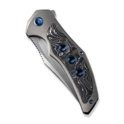 WEKNIFE Magnetron Flipper Knife Titanium Handle With Carbon Fiber Inlay (3.76" CPM 20CV Blade) WE18058-1 -WE KNIFE Shop weknife magnetron flipper knife gray titanium handle with aluminum foil carbon fiber inlay 376 hand rubbed satin cpm 20cv blade we18058 1 667960