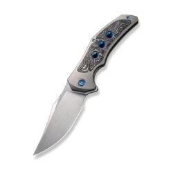 WEKNIFE Magnetron Flipper Knife Titanium Handle With Carbon Fiber Inlay (3.76" CPM 20CV Blade) WE18058-1 -WE KNIFE Shop weknife magnetron flipper knife gray titanium handle with aluminum foil carbon fiber inlay 376 hand rubbed satin cpm 20cv blade we18058 1 679160