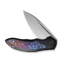 WEKNIFE Makani Flipper Knife Titanium Handle With Flamed Titanium Inlay (3.61" CPM 20CV Blade) WE21048B-3 -WE KNIFE Shop weknife makani flipper knife titanium handle with flamed titanium inlay 361 cpm 20cv blade we21048b 3 625543
