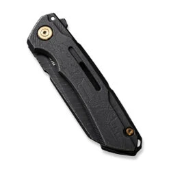 WEKNIFE Mini Buster Flipper Knife Black Stonewashed With Etching Pattern Titanium Presentation Handle With Black Stonewashed Titanium Lock Side Handle (3.43" Black Stonewashed With Etching Pattern CPM 20CV Blade) 2003D -WE KNIFE Shop weknife mini buster flipper knife black stonewashed with etching pattern titanium presentation handle with black stonewashed titanium lock side handle 343 black 613549