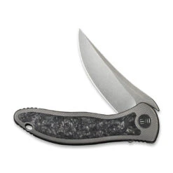 WEKNIFE Mini Synergy Flipper Knife Titanium Handle With Carbon Fiber Inlay (2.93" CPM 20CV Blade) 2011CF-A -WE KNIFE Shop weknife mini synergy flipper knife titanium integral handle with carbon fiber inlay 293 cpm 20cv blade 2011cf a 669198