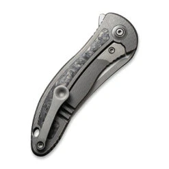 WEKNIFE Mini Synergy Flipper Knife Titanium Handle With Carbon Fiber Inlay (2.93" CPM 20CV Blade) 2011CF-A -WE KNIFE Shop weknife mini synergy flipper knife titanium integral handle with carbon fiber inlay 293 cpm 20cv blade 2011cf a 816728