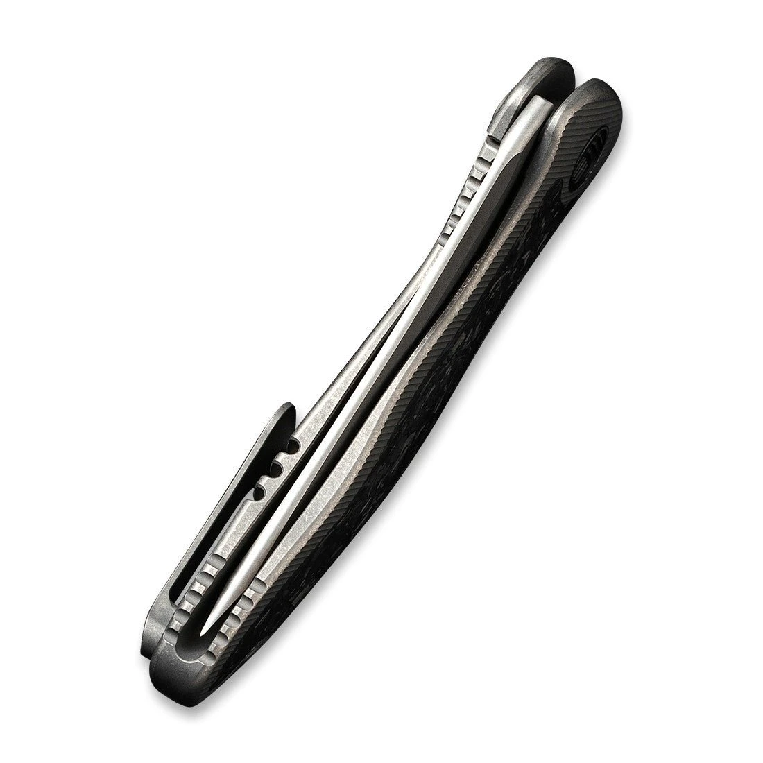 WEKNIFE Mini Synergy Flipper Knife Titanium Integral Handle With Carbon Fiber Inlay (2.93" CPM 20CV Blade) 2012CF-A 9 WEKNIFE Mini Synergy Flipper Knife Titanium Integral Handle With Carbon Fiber Inlay (2.93" CPM 20CV Blade) 2012CF-A - Image 7