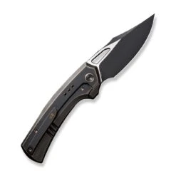 WE KNIFE Shop -WE KNIFE Shop weknife nefaris button lock knife bronze black titanium handle 348 black stonewashed cpm 20cv blade satin flat we22040d 3 525084