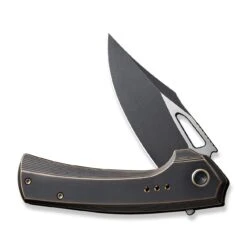 WEKNIFE Nefaris Flipper Knife Titanium Handle (3.48" CPM 20CV Blade) WE22040D-3 -WE KNIFE Shop weknife nefaris button lock knife bronze black titanium handle 348 black stonewashed cpm 20cv blade satin flat we22040d 3 949961