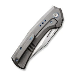 WEKNIFE Nefaris Flipper Knife Titanium Handle (3.48" CPM 20CV Blade) WE22040D-1 -WE KNIFE Shop weknife nefaris button lock knife gray hand rubbed titanium handle 348 hand rubbed satin cpm 20cv blade we22040d 1 305489