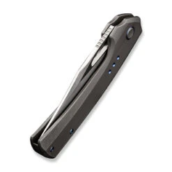 WEKNIFE Nefaris Flipper Knife Titanium Handle (3.48" CPM 20CV Blade) WE22040D-1 -WE KNIFE Shop weknife nefaris button lock knife gray hand rubbed titanium handle 348 hand rubbed satin cpm 20cv blade we22040d 1 718907