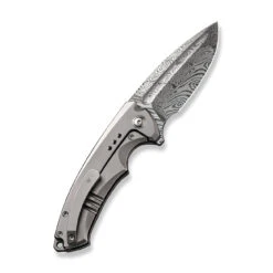 WE KNIFE Shop -WE KNIFE Shop weknife nexusia flipper knife polished bead blasted titanium handle 348 heimskringla damasteel blade we22044 ds1 737249