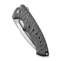 WEKNIFE Nexusia Flipper Knife Titanium Handle (3.48" CPM 20CV Blade) WE22044-3 17 WEKNIFE Nexusia Flipper Knife Titanium Handle (3.48" CPM 20CV Blade) WE22044-3 -WE KNIFE Shop weknife nexusia flipper knife tiger stripe pattern flamed titanium handle 348 hand polished satin cpm 20cv blade we22044 3 295717
