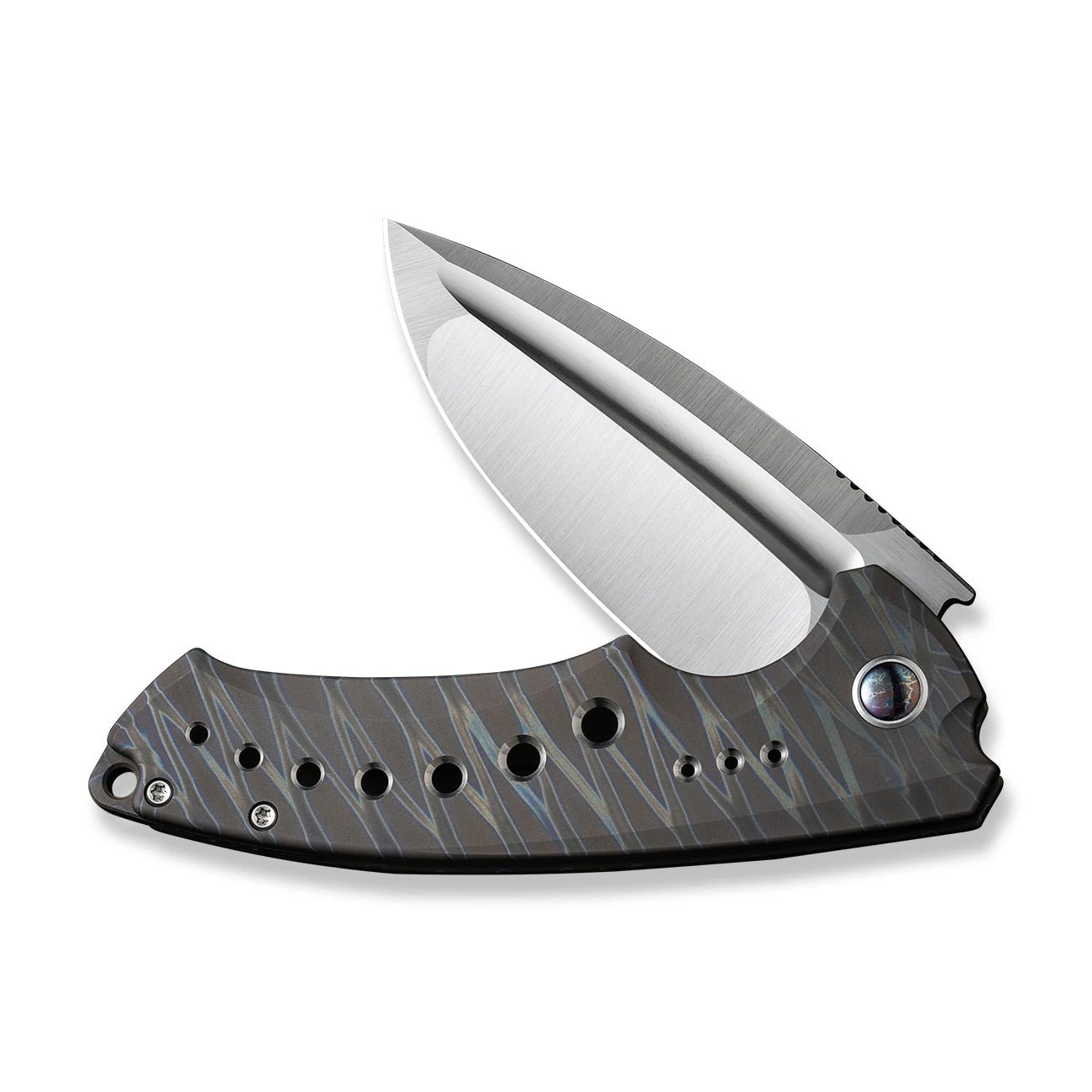 WEKNIFE Nexusia Flipper Knife Titanium Handle (3.48" CPM 20CV Blade) WE22044-3 7 WEKNIFE Nexusia Flipper Knife Titanium Handle (3.48" CPM 20CV Blade) WE22044-3 - Image 5