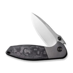 WEKNIFE Nitro Mini Flipper & Thumb Stud Knife Titanium Handle With Carbon Fiber Inlay (3.13" CPM 20CV Blade) WE22015-1 -WE KNIFE Shop weknife nitro mini flipper thumb stud knife titanium handle with carbon fiber inlay 313 cpm 20cv blade we22015 1 256176