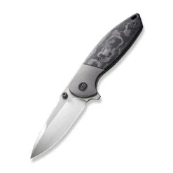 WEKNIFE Nitro Mini Flipper & Thumb Stud Knife Titanium Handle With Carbon Fiber Inlay (3.13" CPM 20CV Blade) WE22015-1 -WE KNIFE Shop weknife nitro mini flipper thumb stud knife titanium handle with carbon fiber inlay 313 cpm 20cv blade we22015 1 801266