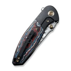 WEKNIFE Nitro Mini Flipper & Thumb Stud Knife Titanium Handle With Carbon Fiber Inlay (3.13" Damasteel Blade) WE22015-DS1 -WE KNIFE Shop weknife nitro mini flipper thumb stud knife titanium handle with carbon fiber inlay 313 damasteel blade we22015 ds1 424078