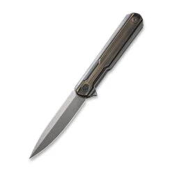 WEKNIFE Peer Flipper Knife Titanium Handle With Brass Overlay (3.46" CPM 20CV Blade) 2015E -WE KNIFE Shop weknife peer flipper knife titanium handle with brass overlay 346 cpm 20cv blade 2015e 214495
