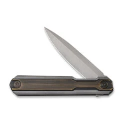 WEKNIFE Peer Flipper Knife Titanium Handle With Brass Overlay (3.46" CPM 20CV Blade) 2015E -WE KNIFE Shop weknife peer flipper knife titanium handle with brass overlay 346 cpm 20cv blade 2015e 557875
