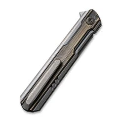 WEKNIFE Peer Flipper Knife Titanium Handle With Brass Overlay (3.46" CPM 20CV Blade) 2015E -WE KNIFE Shop weknife peer flipper knife titanium handle with brass overlay 346 cpm 20cv blade 2015e 833667