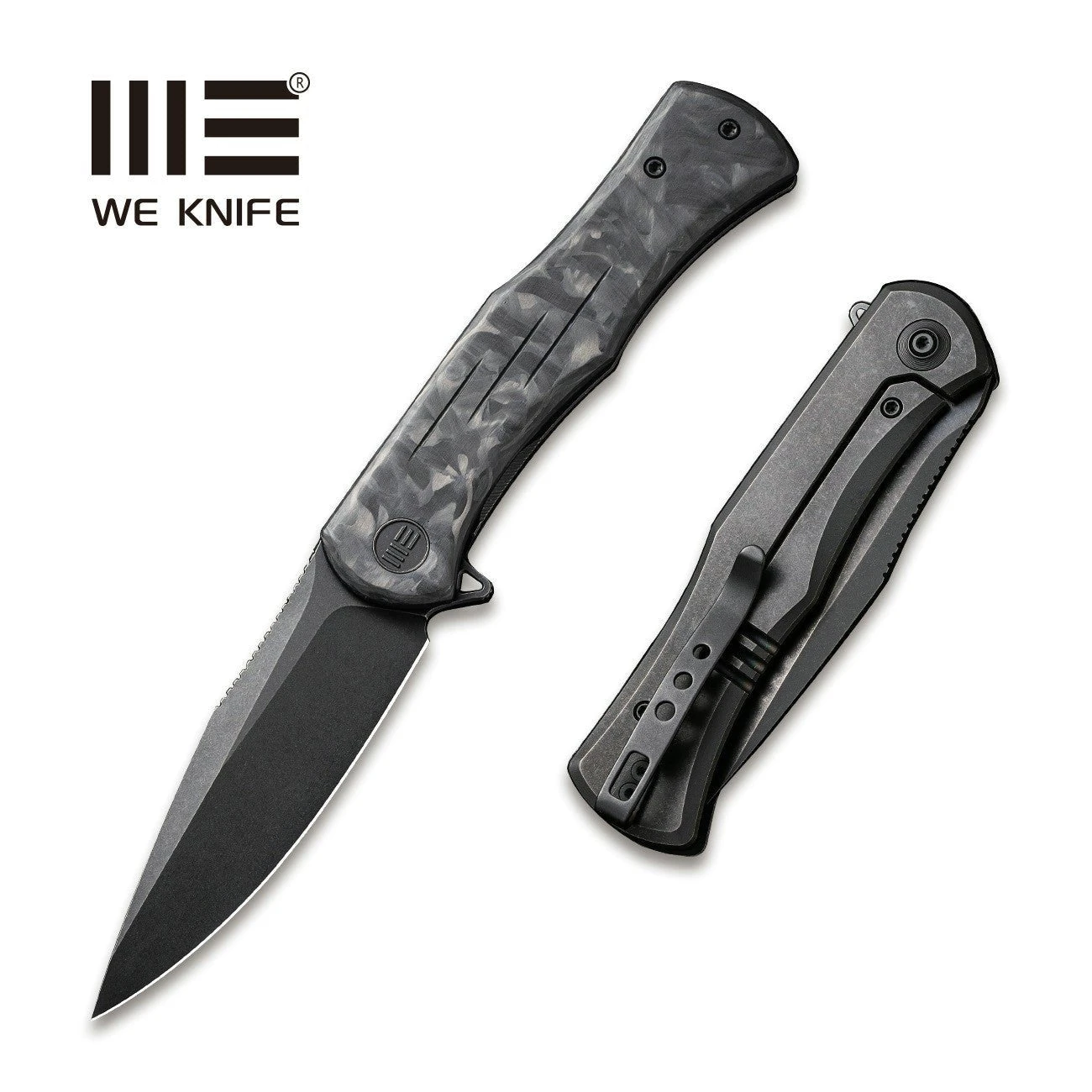 WEKNIFE Primoris Flipper Knife Carbon Fiber With Titanium Handle (3.47" CPM 20CV Blade) WE20047B-1 3 WEKNIFE Primoris Flipper Knife Carbon Fiber With Titanium Handle (3.47" CPM 20CV Blade) WE20047B-1