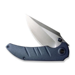 WEKNIFE Riff-Raff Thumb Stud Knife Titanium Handle (3.12" CPM 20CV Blade) WE22020B-2 -WE KNIFE Shop weknife riff raff thumb stud knife blue titanium handle 312 hand rubbed satin cpm 20cv blade we22020b 2 930831