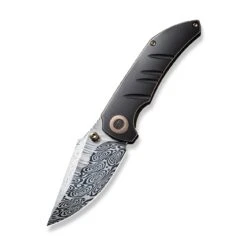 WEKNIFE Riff-Raff Thumb Stud Knife Titanium Handle (3.12" Damasteel Blade) WE22020B-DS1 -WE KNIFE Shop weknife riff raff thumb stud knife bronze black titanium handle 312 heimskringla damasteel blade we22020b ds1 383280