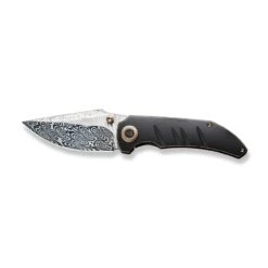 WEKNIFE Riff-Raff Thumb Stud Knife Titanium Handle (3.12" Damasteel Blade) WE22020B-DS1 -WE KNIFE Shop weknife riff raff thumb stud knife bronze black titanium handle 312 heimskringla damasteel blade we22020b ds1 862057